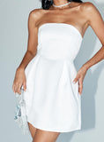 Bomve-Spader Corset Mini Dress White
