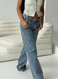 Bomve-Eivissa Baggy Jeans Faded Denim