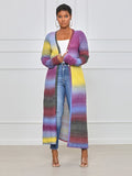 Bomve-Winter and Autumn Outfits_Colorful Panel Cut Out Modern Knit Midi Dress - Stripe