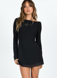 Bomve-Lukea Long Sleeve Mini Dress Black