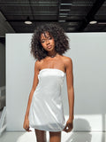 Bomve-Shaya Strapless Mini Dress White