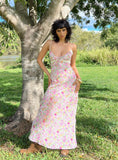 Bomve-Emily Maxi Dress Pink Floral