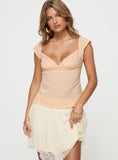 Bomve Lunya Cap Sleeve Top Beige