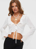 Bomve Gylda Long Sleeve Top White