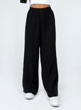 Bomve-Louis Linen Blend Pants Black