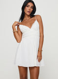 Bomve-Patterstone Mini Dress White