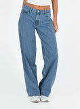 Bomve-Maryanne Mid Rise Relaxed Jeans Mid Wash Denim