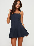 Bomve-Honey Corset Mini Dress Navy