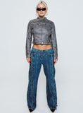 Bomve-Day Dream Tie Up Jeans Blue Denim