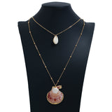 construction worker costume Ocean Style Fashion Multi-Layer Pearl Conch Necklace Simple Creative Shell Long Chain