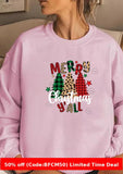 mens christmas outfit Winter Outfits Black Friday Christmas Women's Top Santa Claus Fun Print Fashion Cotton Sweater Women