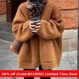 carhartt vest outfit Christmas outfits winter outfits  Black Friday Retro High-Grade Sweater Coat Women's Cardigan Autumn and Winter Lazy Style Solid Color Sweater