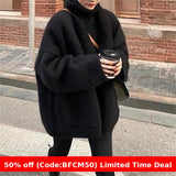 carhartt vest outfit Christmas outfits winter outfits  Black Friday Retro High-Grade Sweater Coat Women's Cardigan Autumn and Winter Lazy Style Solid Color Sweater