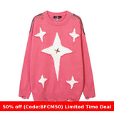 Winter outfits Cyber Monday 2024 Christmas outfits Street Fashion Loose Zipper Design Pullover Sweater