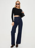 Bomve-Zephee Wide Leg Jeans Dark Wash