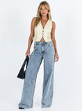 Bomve-Eivissa Baggy Jeans Faded Denim