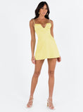 Bomve-Della Mini Dress Butter Yellow