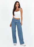 Bomve-Maryanne Mid Rise Relaxed Jeans Mid Wash Denim