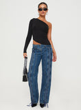 Bomve-Day Dream Tie Up Jeans Blue Denim