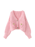 Bomve-Christmas Thanksgiving Black Friday Shira Strawberry Knit Cardigan