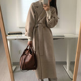 business casual outfits for women Double-Sided Cashmere Coat for Women 2024 New Small Mid-Length Autumn and Winter Elegant High-End Woolen Coat