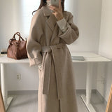 business casual outfits for women Double-Sided Cashmere Coat for Women 2024 New Small Mid-Length Autumn and Winter Elegant High-End Woolen Coat