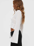 Bomve Gylda Long Sleeve Top White