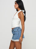 Bomve-Miyuki Denim Mini Skirt Mid Wash