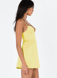 Bomve-Della Mini Dress Butter Yellow