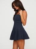 Bomve-Honey Corset Mini Dress Navy