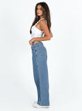 Bomve-Maryanne Mid Rise Relaxed Jeans Mid Wash Denim