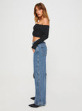 Bomve-Jankins Baggy Jeans Mid Wash