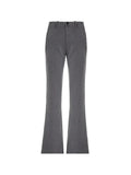 Bomve-Versatile Gray Low Rise Tailored Pants