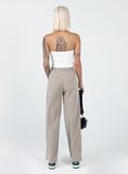 Bomve-Archer Pants Pinstripe Beige