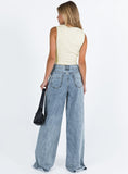 Bomve-Eivissa Baggy Jeans Faded Denim