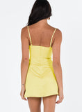 Bomve-Della Mini Dress Butter Yellow