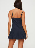 Bomve-Honey Corset Mini Dress Navy