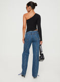 Bomve-Day Dream Tie Up Jeans Blue Denim