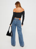 Bomve-Jankins Baggy Jeans Mid Wash