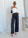 Bomve-Business Outfit Lower Impact Pants Grey