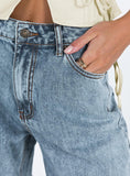 Bomve-Eivissa Baggy Jeans Faded Denim