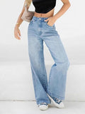 Bomve-Washed Vintage Blue Versatile Boyfriend Jeans