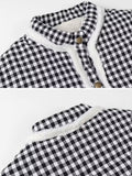 Bomve-Christmas Thanksgiving Black Friday Amabel Gingham Heart Patch Jacket