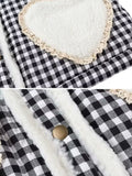 Bomve-Christmas Thanksgiving Black Friday Amabel Gingham Heart Patch Jacket