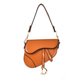 2000s fashion Saddle Bag Women's 2024 New Mini Saddle Horseshoe Small Bag Handbag Wide Shoulder Strap Messenger Bag