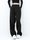 Bomve-Basic Baggy Wide Leg Dress Pants