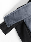 Bomve-Hook-and-Loop Fastener Wide Leg Velcro Pants