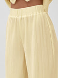 Bomve-Limoncello Pleat Two Piece Pants Set