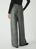 Bomve-Old Money Aesthetics Tweed Boucle Wide Leg Pants