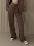 Bomve-Brownie Drawstring Sweatpants